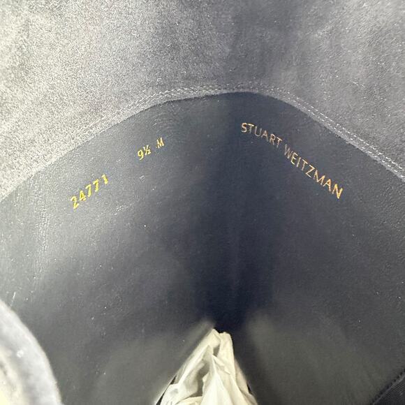 Stuart Weitzman 5050 Black Reserve Suede Over the Knee Boots Size 9.5M - Picture 12 of 13